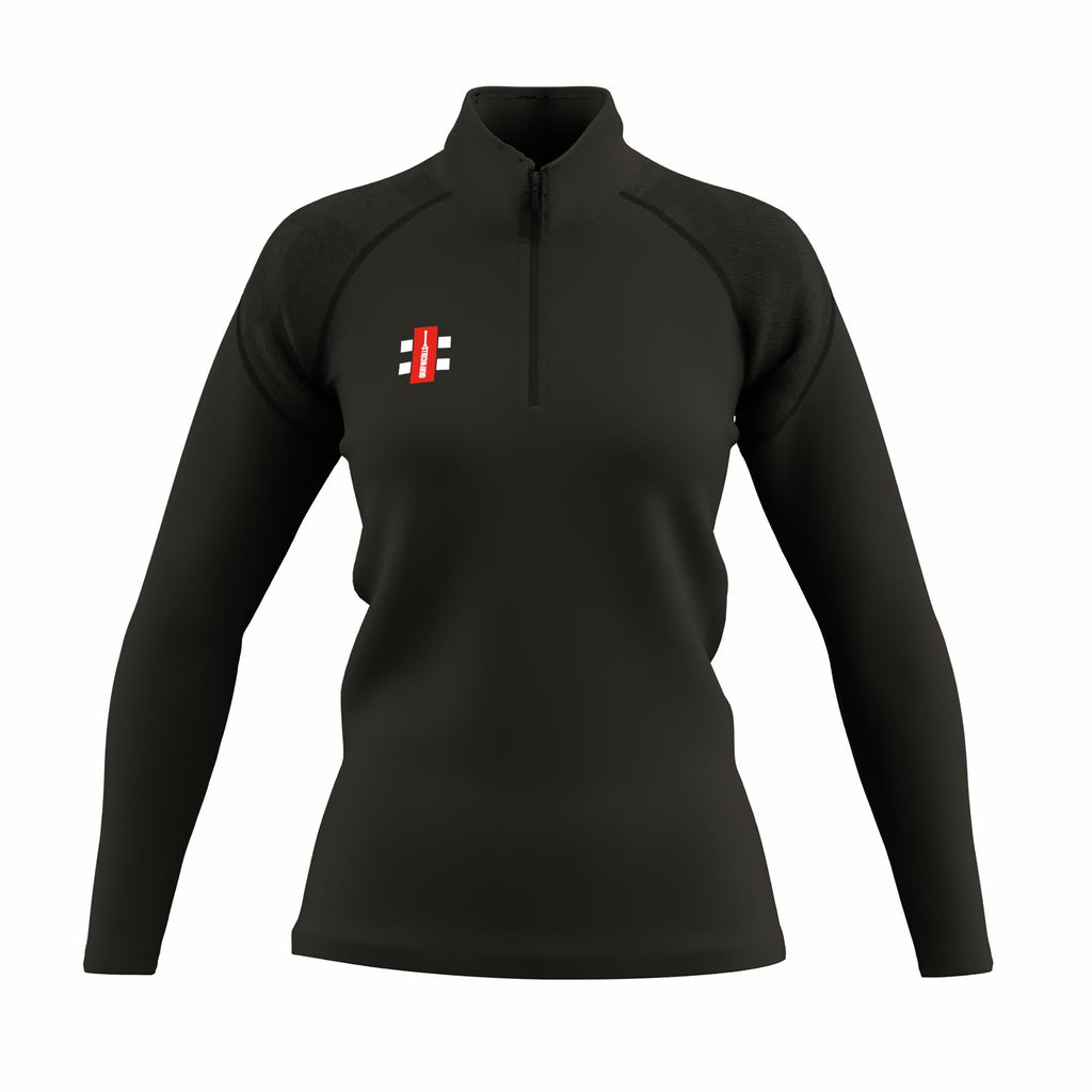 CCEI26Clothing Cricket GTS Quarter Zip Fleece Women's Black Front