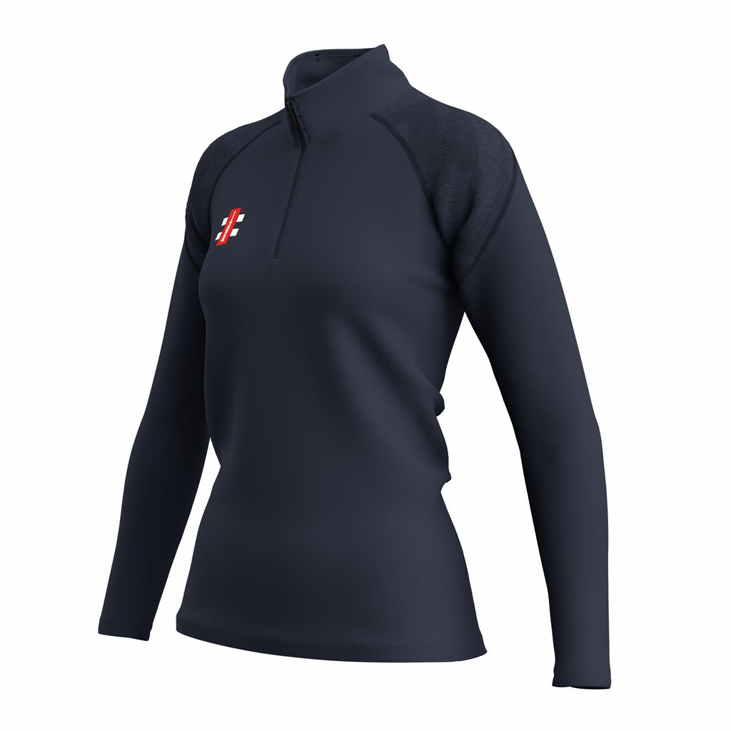 CCEI26Clothing Cricket GTS Quarter Zip Fleece Women's Dark Navy 0 Three Quarter