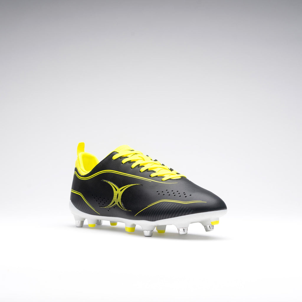 RSAI24Boots Cage Torq 6 Stud Black Yellow, Outstep Toe