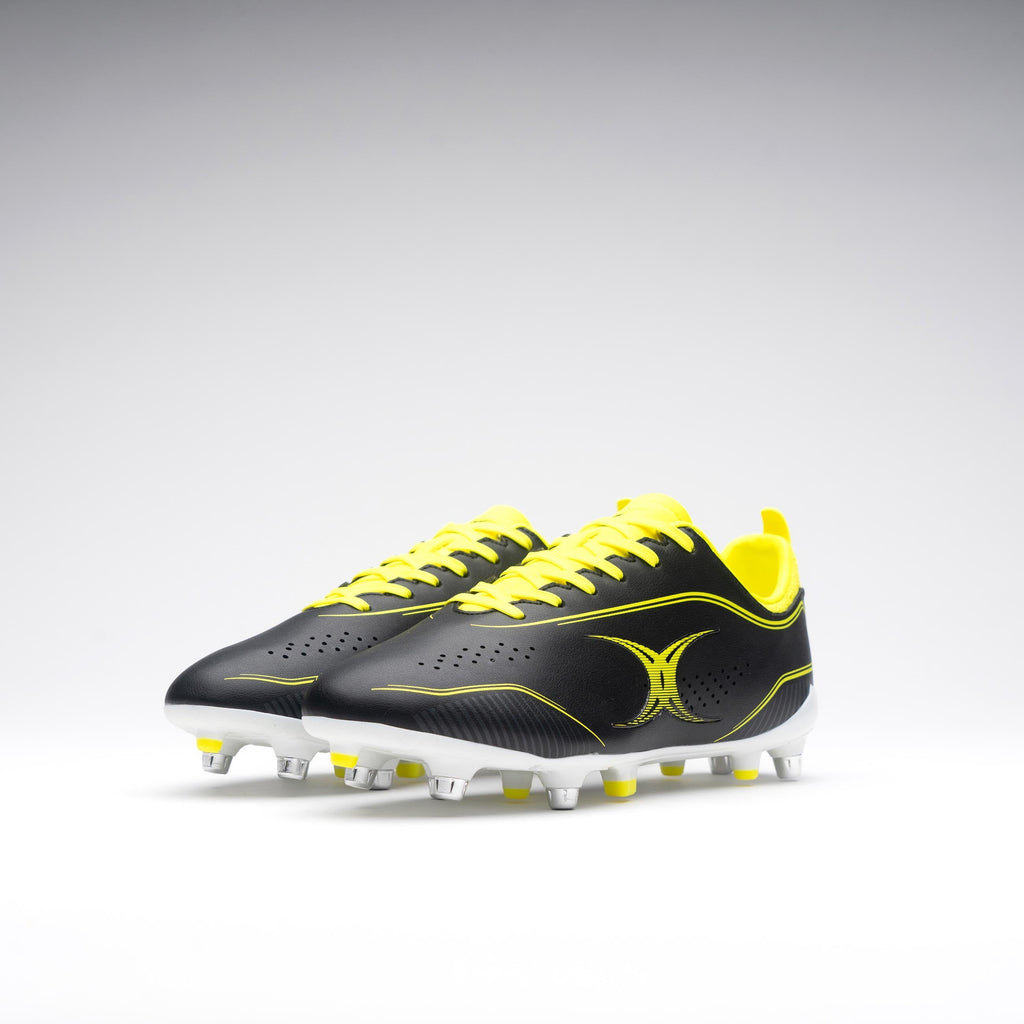 RSAI24Boots Cage Torq 6 Stud Black Yellow, Pair